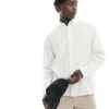 Abercrombie & Fitch Breezy Oversized Shirt In White For Men