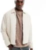 Abercrombie & Fitch Lightweight Linen Zip Front Harrington Jacket In Beige For Men -Abercrombie and Fitch Fashion Shop 206654623 1 beige