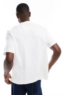 Abercrombie & Fitch Elevated Icon Logo T-shirt Relaxed Fit In White For Men -Abercrombie and Fitch Fashion Shop 206654639 4