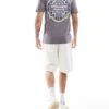 Abercrombie & Fitch Tile Inspired Logo Pocket And Back Print Classic Fit T-shirt In Mid Grey For Men