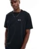 Abercrombie & Fitch Small Scale Polished Logo Oversized Heavyweight T-shirt In Black For Men