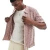 Abercrombie & Fitch Buttonthrugh Crochet Knit Polo In Taupe For Men -Abercrombie and Fitch Fashion Shop 206654801 1 taupe