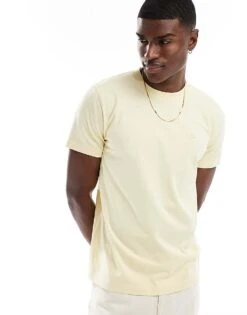 Abercrombie & Fitch Elevated Icon Logo Classic Fit T-shirt In Yellow For Men