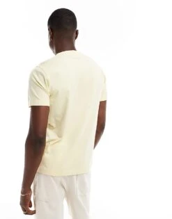 Abercrombie & Fitch Elevated Icon Logo Classic Fit T-shirt In Yellow For Men -Abercrombie and Fitch Fashion Shop 206654928 4