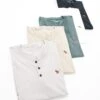 Abercrombie & Fitch 5 Pack Lifelike Icon Logo Henley T-shirt In Black/greys/taupe/white For Men Multi -Abercrombie and Fitch Fashion Shop 206654975 1 multi