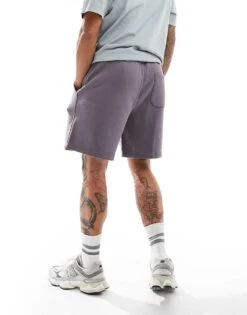Abercrombie & Fitch Small Scale Logo Baggy Fit Sweat Shorts In Mid Grey For Men -Abercrombie and Fitch Fashion Shop 206655593 5