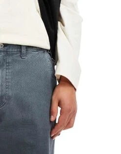 Abercrombie & Fitch Baggy Workwear Trousers In Blue For Men -Abercrombie and Fitch Fashion Shop 206937942 4