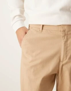 Abercrombie & Fitch Baggy Linen Trouser In Beige For Men Natural -Abercrombie and Fitch Fashion Shop 206938278 3