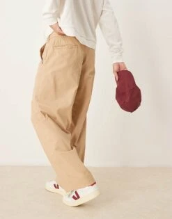 Abercrombie & Fitch Baggy Linen Trouser In Beige For Men Natural -Abercrombie and Fitch Fashion Shop 206938278 4