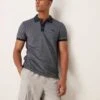 Abercrombie & Fitch Chic Icon Logo Texture Polo In Navy For Men -Abercrombie and Fitch Fashion Shop 206938493 1 navy