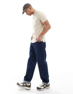 Abercrombie & Fitch Elevated Icon Logo Tipped Pique Polo In Beige For Men -Abercrombie and Fitch Fashion Shop 206938544 3