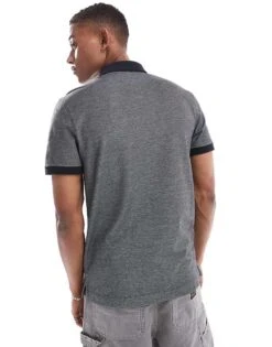 Abercrombie & Fitch Chic Icon Logo Texture Polo In Black For Men -Abercrombie and Fitch Fashion Shop 206938585 3