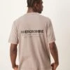 Abercrombie & Fitch Centre And Back Logo Print Vintage Oversized Fit T-shirt In Brown For Men -Abercrombie and Fitch Fashion Shop 206938710 1 brown