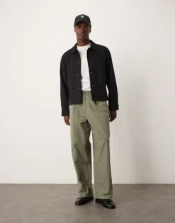 Abercrombie & Fitch Tailored Faux Suede Button Front Jacket In Black For Men -Abercrombie and Fitch Fashion Shop 206939359 4