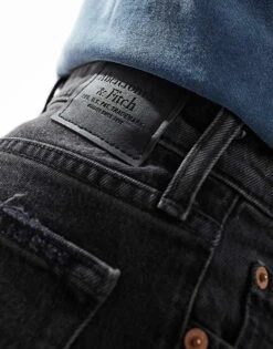 Abercrombie & Fitch 90s Slim Jeans In Washed Black For Men -Abercrombie and Fitch Fashion Shop 206939554 4