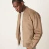Abercrombie & Fitch Faux Suede Bomber Jacket In Brown For Men -Abercrombie and Fitch Fashion Shop 206939750 1 brown