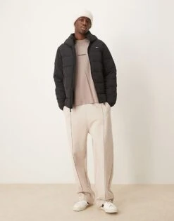 Abercrombie & Fitch Logo Lightweight Hooded Puffer Jacket In Black For Men -Abercrombie and Fitch Fashion Shop 206939828 1 black 1