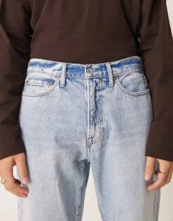 Abercrombie & Fitch Loose Slight Distress Vintage Wash Jeans In Mid Wash For Men -Abercrombie and Fitch Fashion Shop 206940049 5