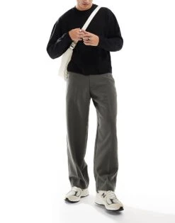 Abercrombie & Fitch Baggy Smart Trousers In Brown For Men Chimera -Abercrombie and Fitch Fashion Shop 206940251 1 chimera 1