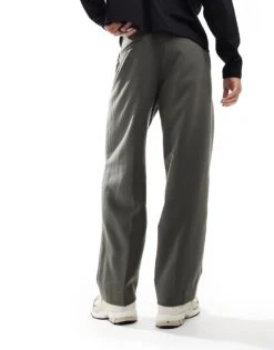 Abercrombie & Fitch Baggy Smart Trousers In Brown For Men Chimera -Abercrombie and Fitch Fashion Shop 206940251 2