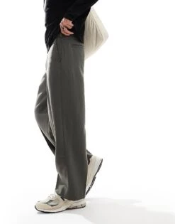 Abercrombie & Fitch Baggy Smart Trousers In Brown For Men Chimera -Abercrombie and Fitch Fashion Shop 206940251 4