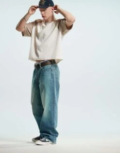 Abercrombie & Fitch Ultra Baggy Vintage Wash Jeans In Dark Wash For Men -Abercrombie and Fitch Fashion Shop 206940346 1 darkwash 1