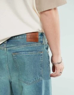 Abercrombie & Fitch Ultra Baggy Vintage Wash Jeans In Dark Wash For Men -Abercrombie and Fitch Fashion Shop 206940346 4
