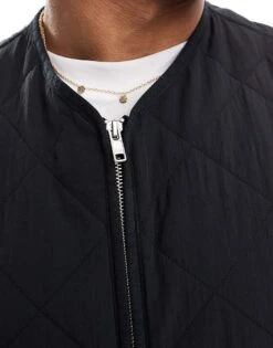 Abercrombie & Fitch Quilted Utility Vest In Black For Men -Abercrombie and Fitch Fashion Shop 206940397 4