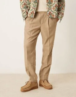 Abercrombie & Fitch Pull On Loose Trousers In Camel For Men -Abercrombie and Fitch Fashion Shop 207327008 3