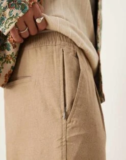 Abercrombie & Fitch Pull On Loose Trousers In Camel For Men -Abercrombie and Fitch Fashion Shop 207327008 4