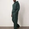 Abercrombie & Fitch Flocked Timeless Logo Open Hem Joggers In Dark Green CO-ORD For Men -Abercrombie and Fitch Fashion Shop 207327019 1 darkgreen