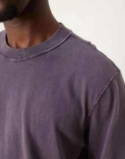 Abercrombie & Fitch Short Sleeve Vintage Acid Wash T-shirt In Purple For Men Purple Acid -Abercrombie and Fitch Fashion Shop 207327115 3