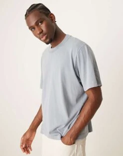 Abercrombie & Fitch Short Sleeve Vintage Acid Wash T-shirt In Blue For Men Blue Acid