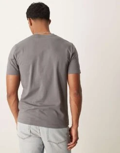 Abercrombie & Fitch Elevated Icon Logo T-shirt In Mid Grey For Men -Abercrombie and Fitch Fashion Shop 207327146 3