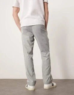 Abercrombie & Fitch Straight Leg Athletic Trouser In Light Grey For Men -Abercrombie and Fitch Fashion Shop 207327184 4