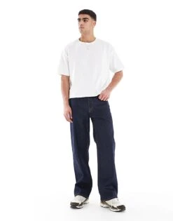 Abercrombie & Fitch Loose Straight Leg Jeans In Dark Wash Blue For Men Darsh Wash -Abercrombie and Fitch Fashion Shop 207327350 1 darshwash 1