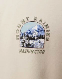 Abercrombie & Fitch National Parks Mount Rainer Back Print Crop T-shirt In Moonbeam For Men -Abercrombie and Fitch Fashion Shop 207327425 3