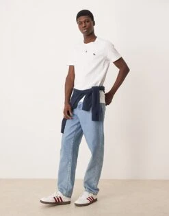 Abercrombie & Fitch Elevated Icon Logo T-shirt In White For Men -Abercrombie and Fitch Fashion Shop 207327440 2