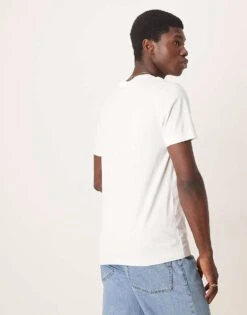 Abercrombie & Fitch Elevated Icon Logo T-shirt In White For Men -Abercrombie and Fitch Fashion Shop 207327440 4