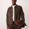 Abercrombie & Fitch Washed Cord Overshirt In Brown For Men -Abercrombie and Fitch Fashion Shop 207327459 1 brown