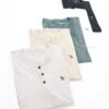 Abercrombie & Fitch 5 Pack Icon Logo Henley T-shirt In Black/greys/taupe/white For Men Multi -Abercrombie and Fitch Fashion Shop 207327490 1 multi
