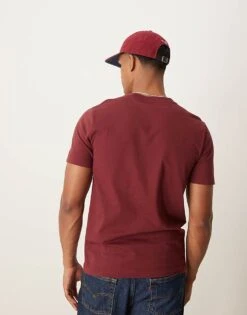 Abercrombie & Fitch Elevated Icon Logo T-shirt In Burgundy For Men -Abercrombie and Fitch Fashion Shop 207327556 4