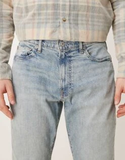 Abercrombie & Fitch Athletic Slim Fit Jeans In Light Wash For Men -Abercrombie and Fitch Fashion Shop 207327579 5