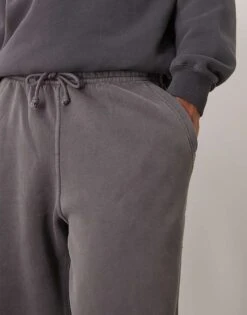 Abercrombie & Fitch Vintage Wash Open Hem Joggers In Mid Grey For Men -Abercrombie and Fitch Fashion Shop 207327594 4