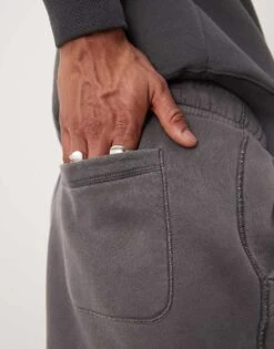 Abercrombie & Fitch Vintage Wash Open Hem Joggers In Mid Grey For Men -Abercrombie and Fitch Fashion Shop 207327594 5