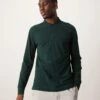 Abercrombie & Fitch Icon Logo Modern Classic Long Sleeve Polo In Dark Green For Men -Abercrombie and Fitch Fashion Shop 207327608 1 darkgreen