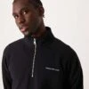 Abercrombie & Fitch Timeless Logo Half Zip Sweatshirt In Black CO-ORD For Men