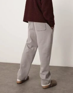 Abercrombie & Fitch Heavyweight Jogger In Beige For Men Greige -Abercrombie and Fitch Fashion Shop 207327910 4