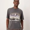 Abercrombie & Fitch National Parks Badlands Print Acid Wash Crop T-shirt In Charcoal For Men -Abercrombie and Fitch Fashion Shop 207327917 1 charcoal