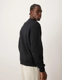 Abercrombie & Fitch Premium Sweatshirt In Black With Puff Icon Logo For Men -Abercrombie and Fitch Fashion Shop 207327935 4